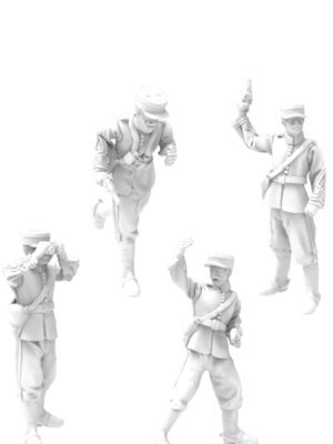 72 87 WWI French Zouave Officers