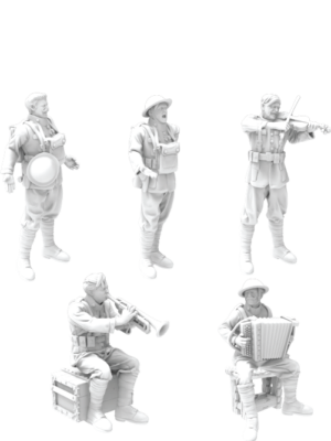 72 87 WWI US Soldiers Playing Music