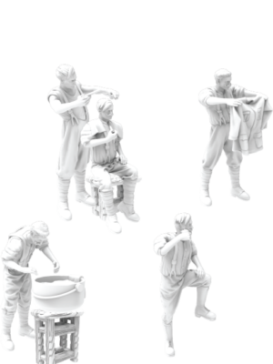72 87 WWI US Soldiers Washing